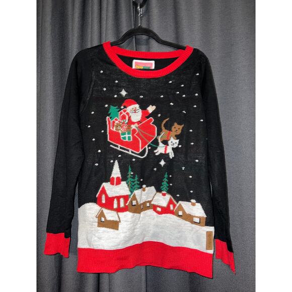 Ugly Christmas Sweater Xmas Size Medium Tipsy Elves Cats - Picture 1 of 3